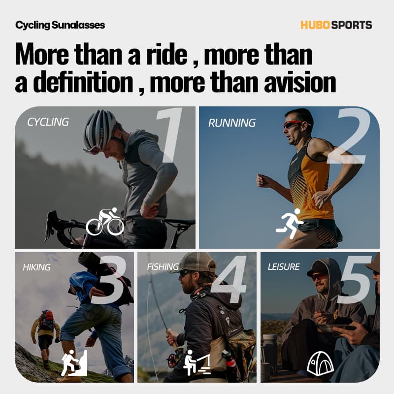 HB-542 interchangeable lens cycling sunglasses for road and mountain